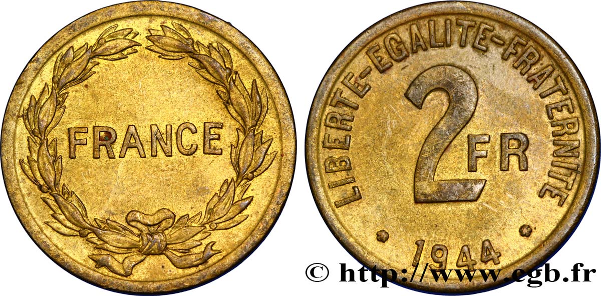 2 francs France 1944  F.271/1 TTB48 