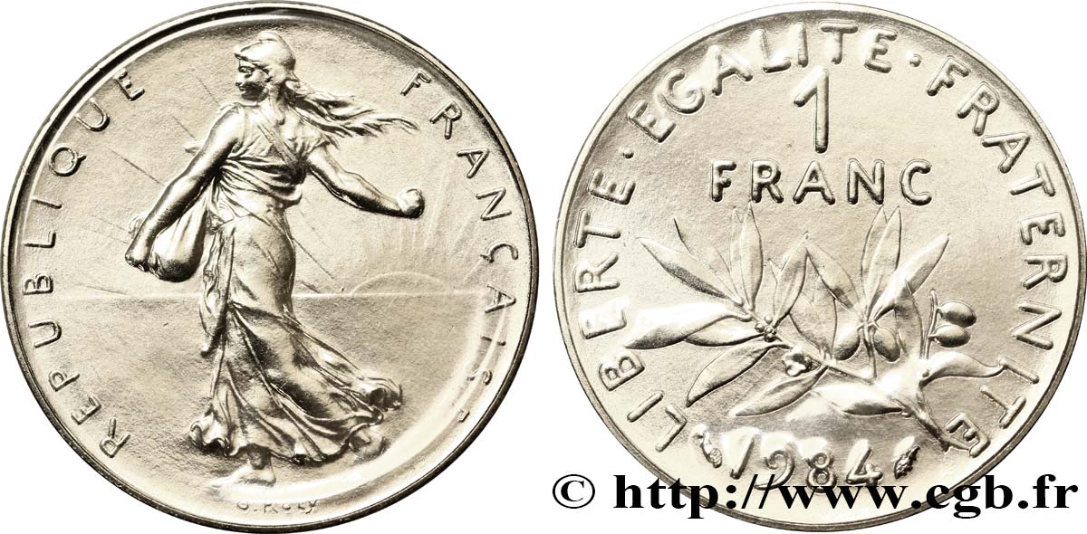 1 franc Semeuse, nickel 1984 Pessac F.226/29 ST70 