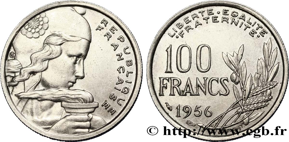 100 francs Cochet 1956  F.450/8 SUP55 