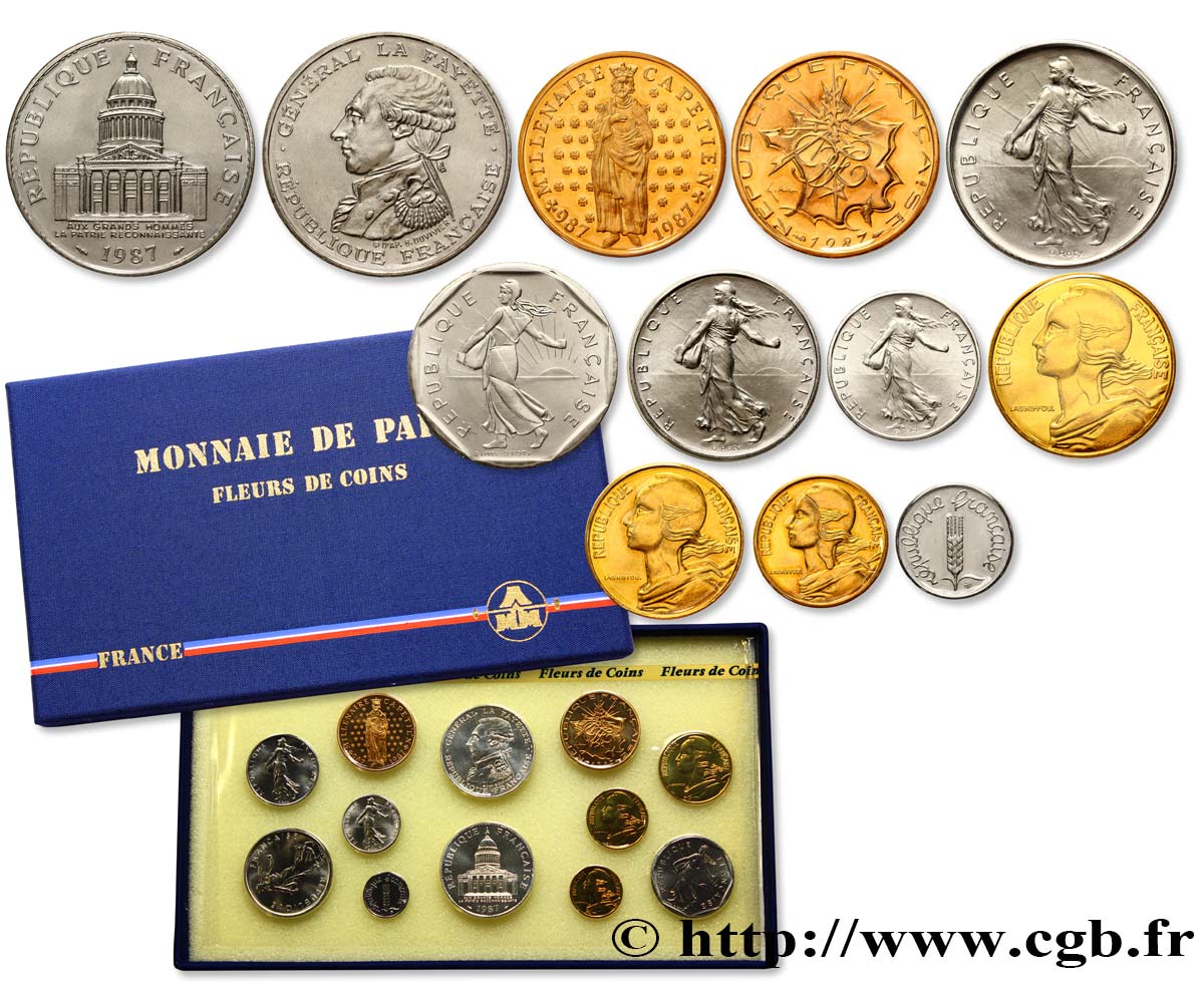 Boîte Fleur de Coins 1987 Paris F.5000 44 FDC70 