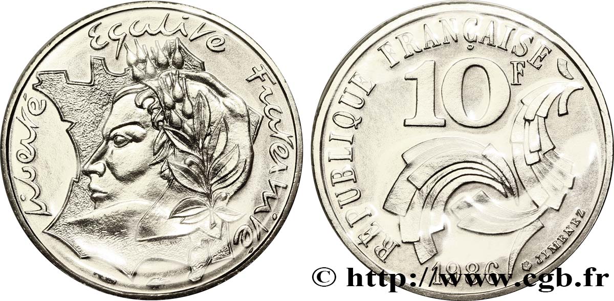 10 francs Jimenez 1986  F.373/2 FDC70 