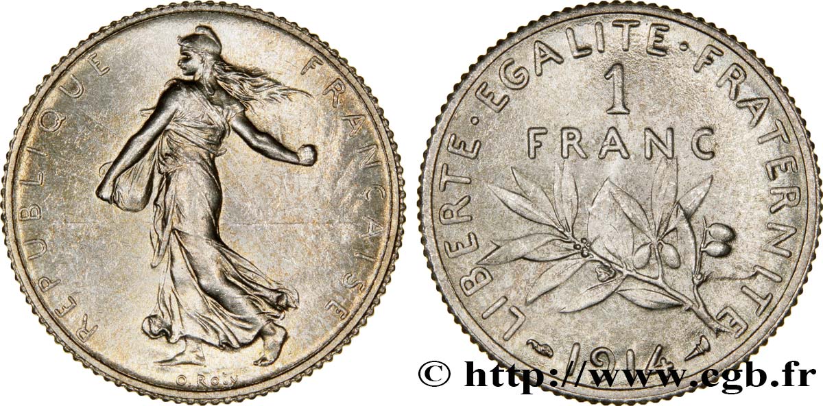 1 franc Semeuse 1914 Paris F.217/19 fST63 