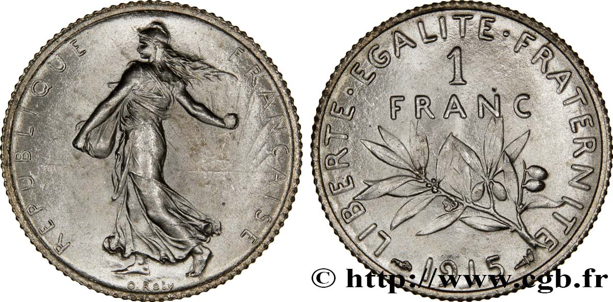 1 franc Semeuse 1915 Paris F.217/21 MS64 