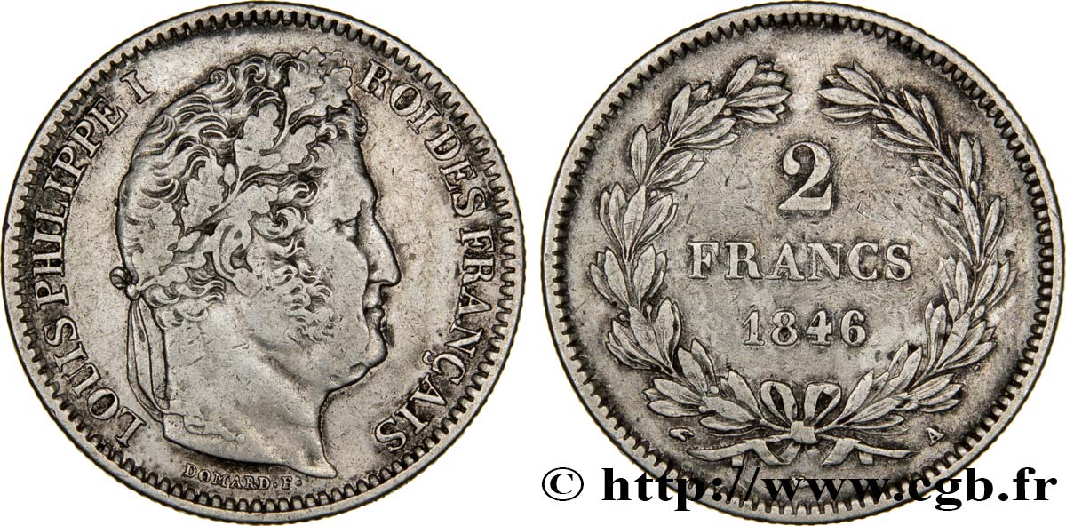 2 francs Louis-Philippe 1846 Paris F.260/108 BC30 