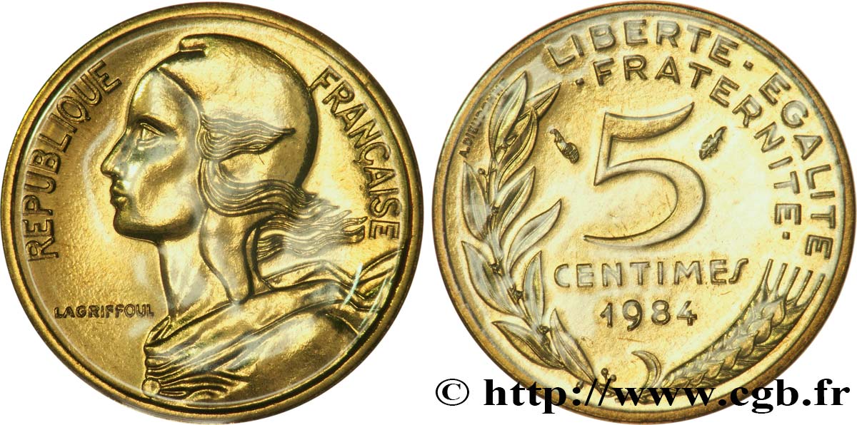 5 centimes Marianne 1984 Pessac F.125/20 FDC70 