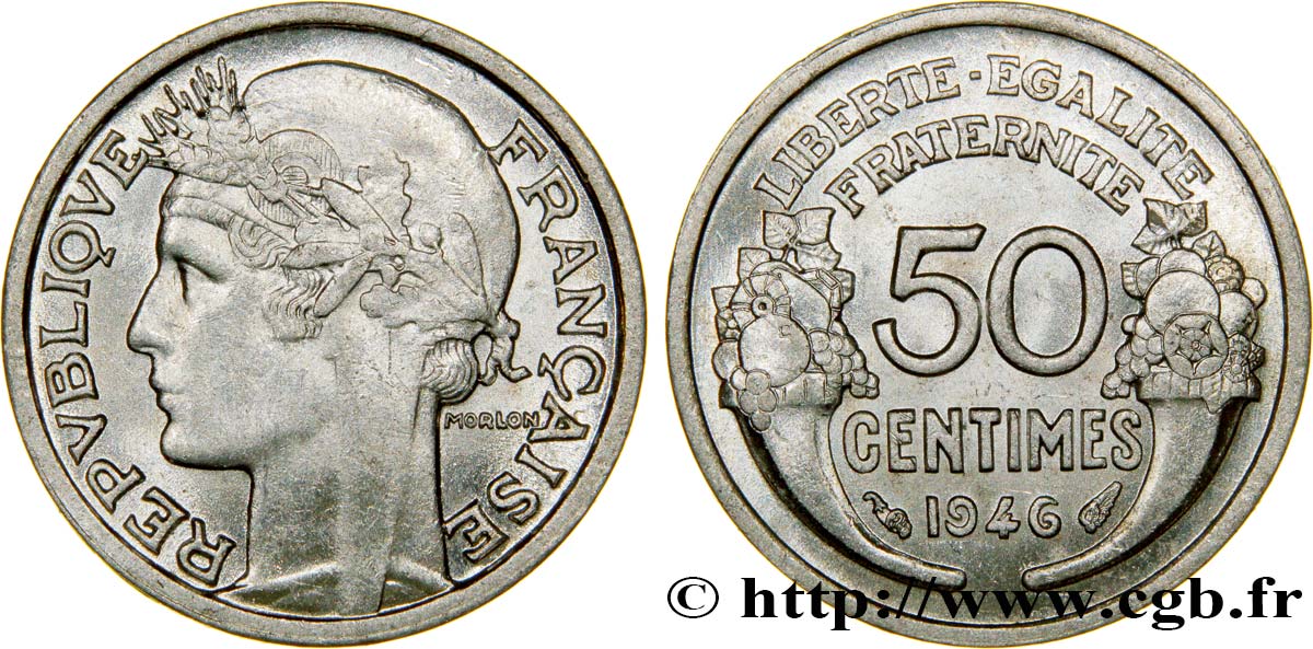 50 centimes Morlon, légère 1946  F.194/8 SUP62 