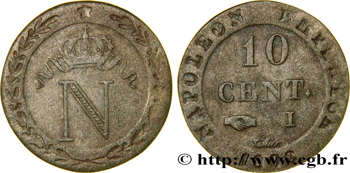 10 cent. à l N couronnée 1808 Limoges F.130/6 SS45 