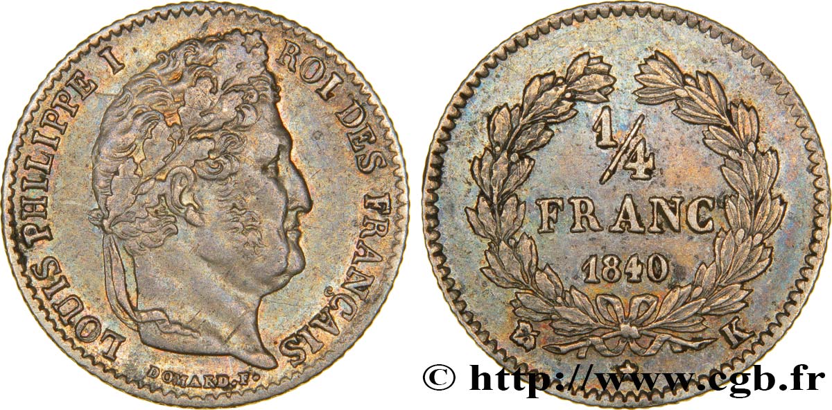 1/4 franc Louis-Philippe 1840 Bordeaux F.166/83 TTB45 