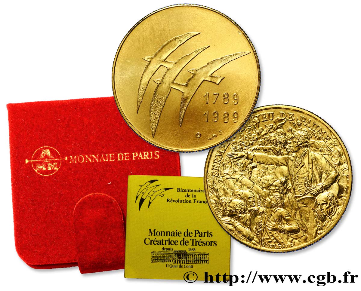 Importante médaille de table Bicentenaire de la Révolution française PUIFORCAT 