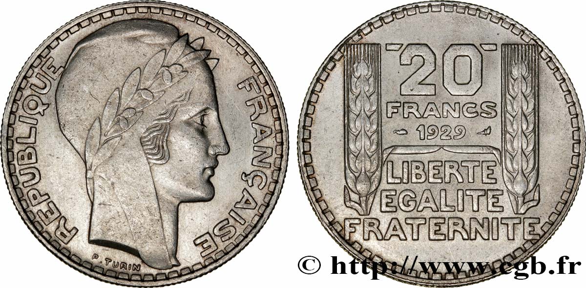 20 francs Turin 1929  F.400/2 SUP60 