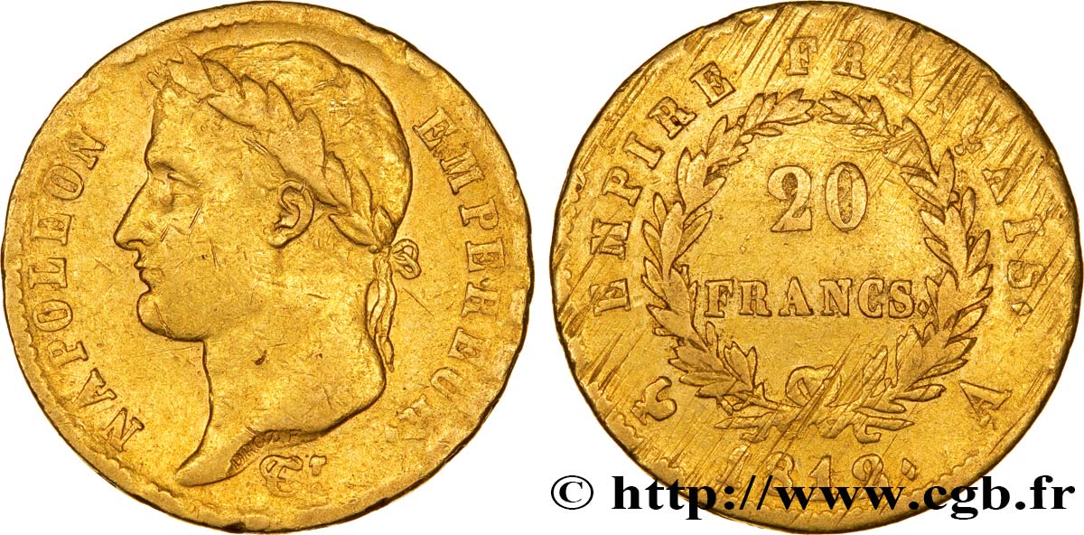 20 francs or Napoléon tête laurée, Empire français 1812 Paris F.516/22 TTB42 