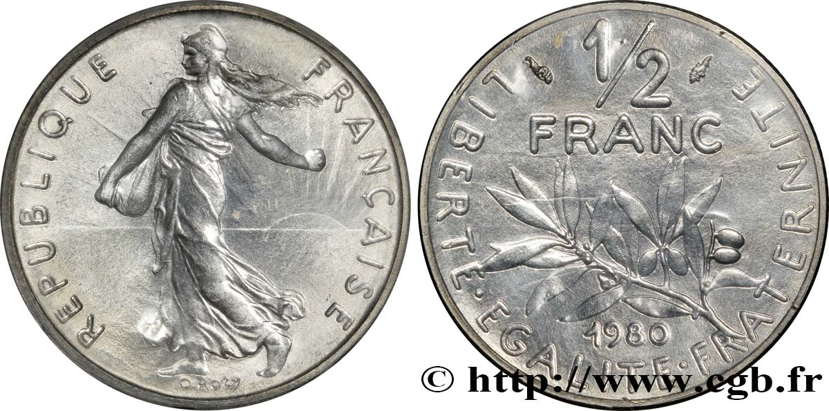 1/2 franc Semeuse 1980 Pessac F.198/19 FDC70 