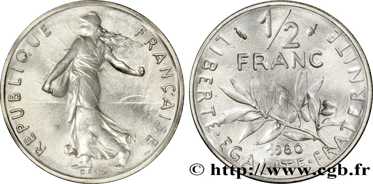 1/2 franc Semeuse 1980 Pessac F.198/19 FDC70 