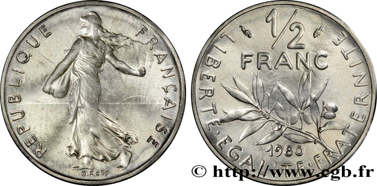 1/2 franc Semeuse 1980 Pessac F.198/19 FDC70 