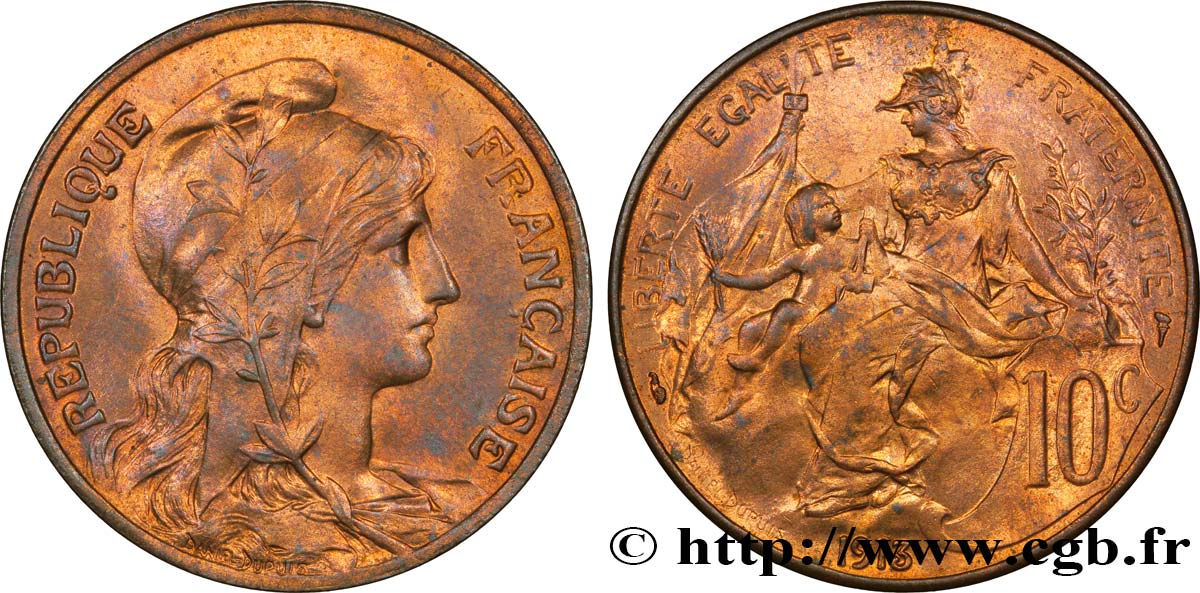 10 centimes Daniel-Dupuis 1913  F.136/22 SUP58 