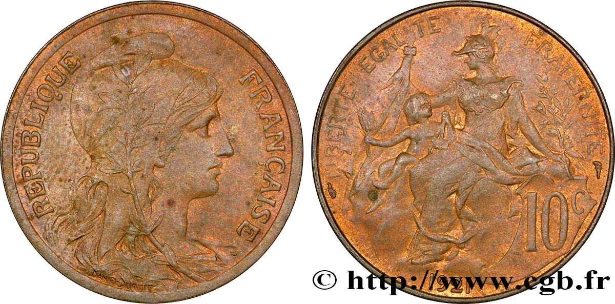 10 centimes Daniel-Dupuis 1921  F.136/30 TTB40 
