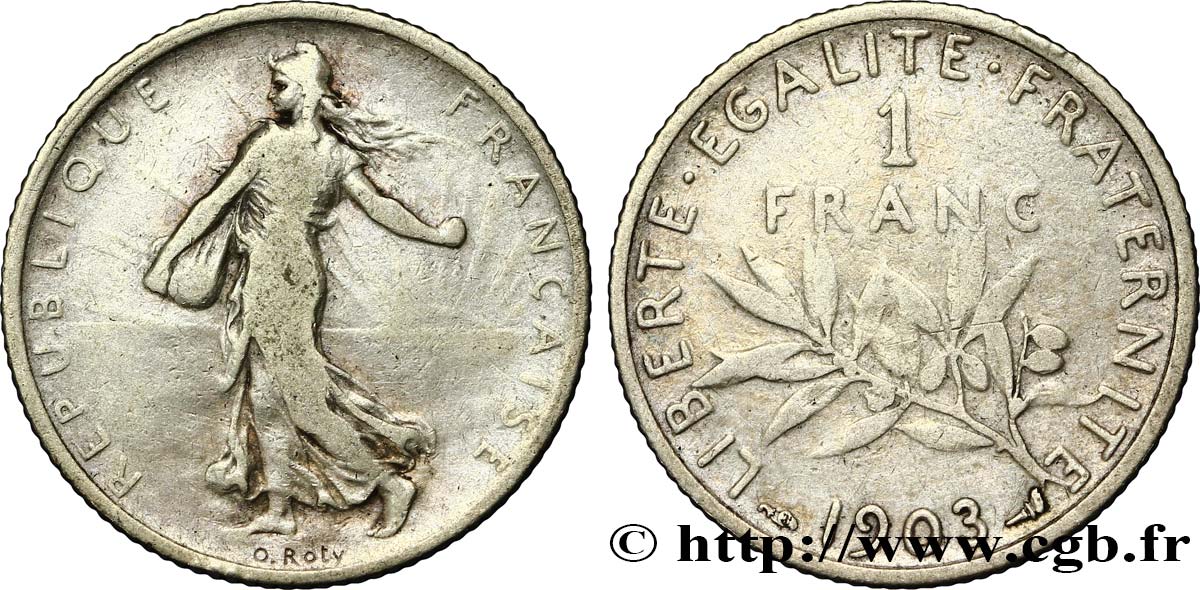 1 franc Semeuse 1903 Paris F.217/8 BC25 