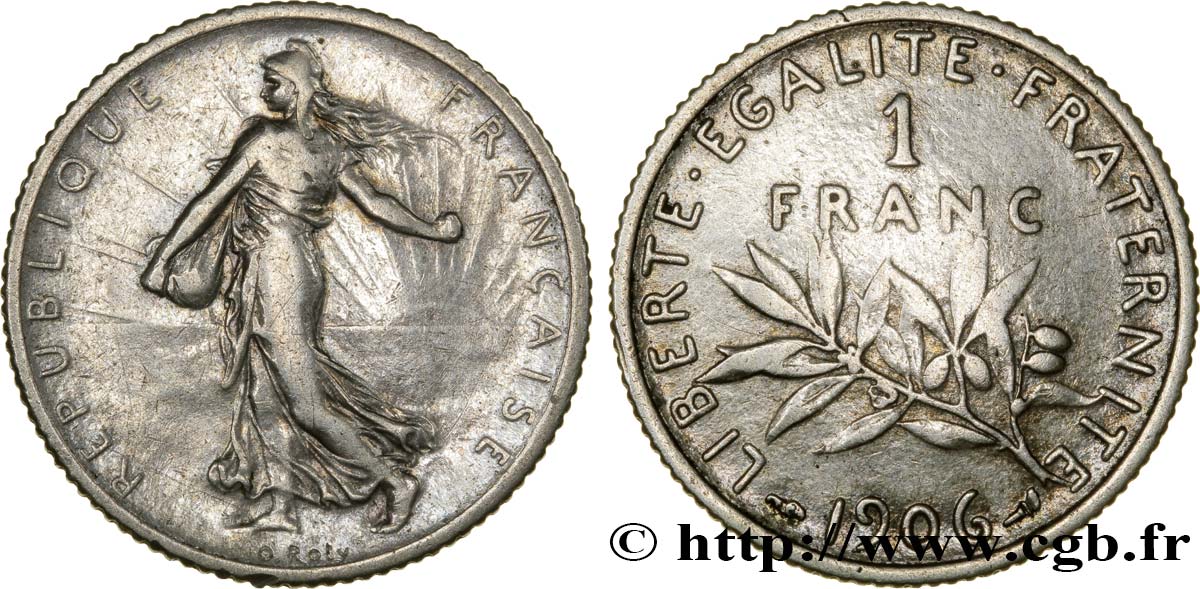 1 franc Semeuse 1906 Paris F.217/11 BC35 