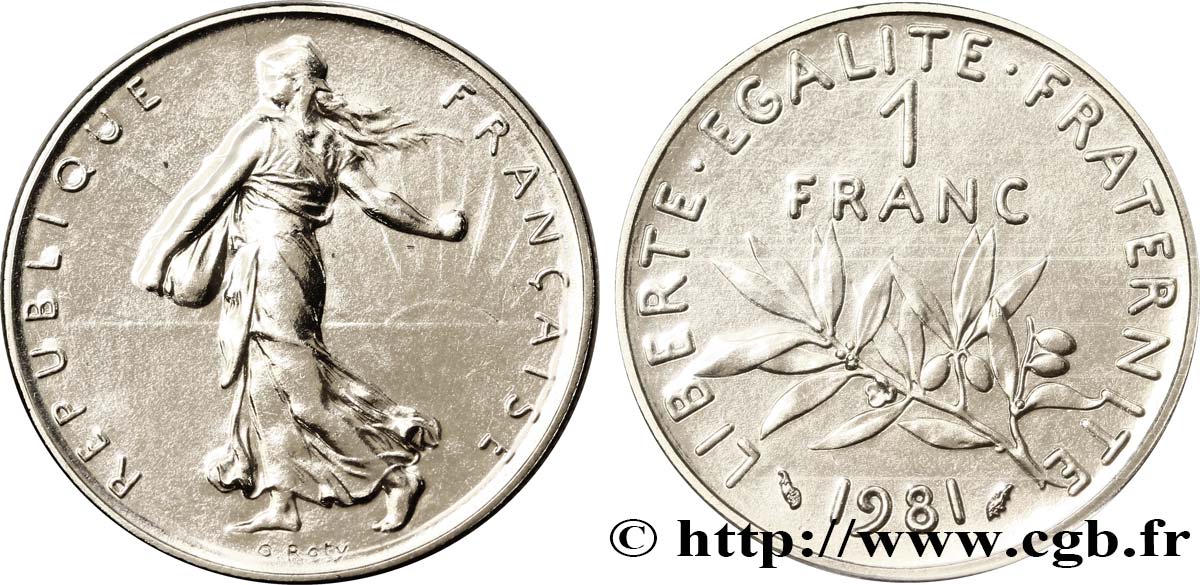 1 franc Semeuse, nickel 1981 Pessac F.226/26 FDC70 