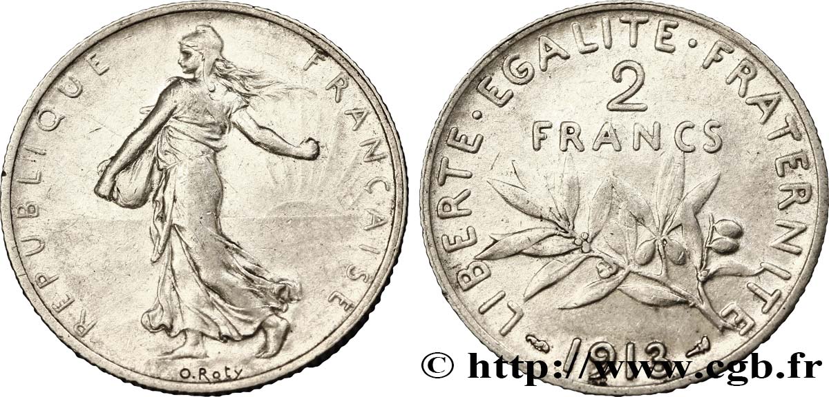 2 francs Semeuse 1913  F.266/14 SS48 