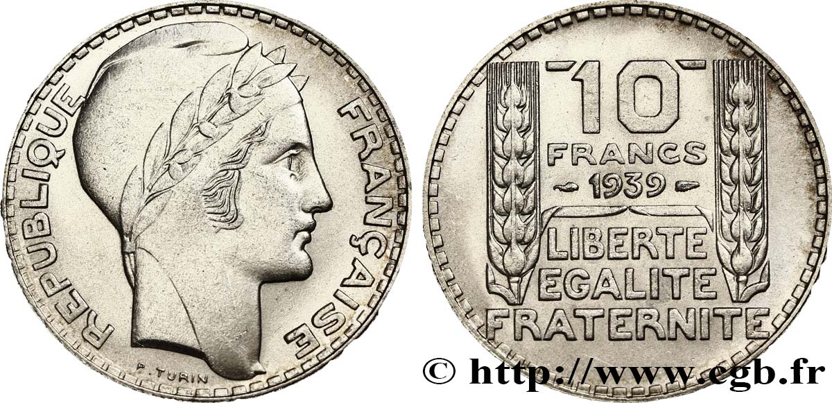 10 francs Turin 1939  F.360/10 SUP62 