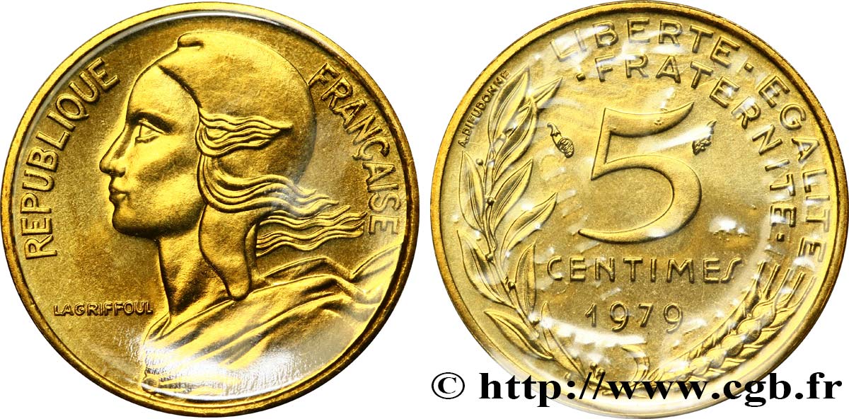 5 centimes Marianne 1979 Pessac F.125/15 FDC70 