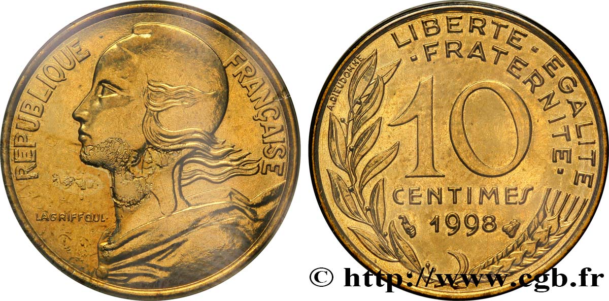 10 centimes Marianne 1998 Pessac F.144/42 FDC 