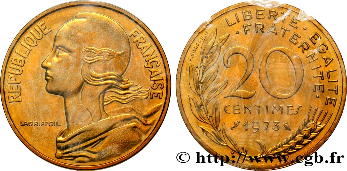 20 centimes Marianne 1973 Pessac F.156/13 FDC68 