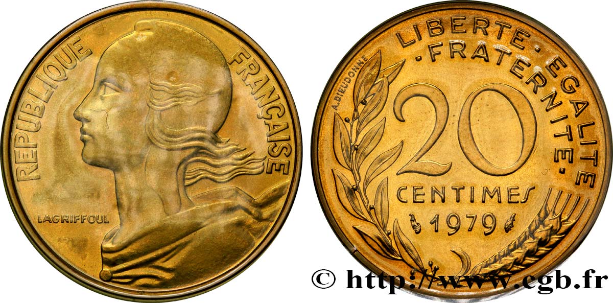 20 centimes Marianne 1979 Pessac F.156/19 MS68 