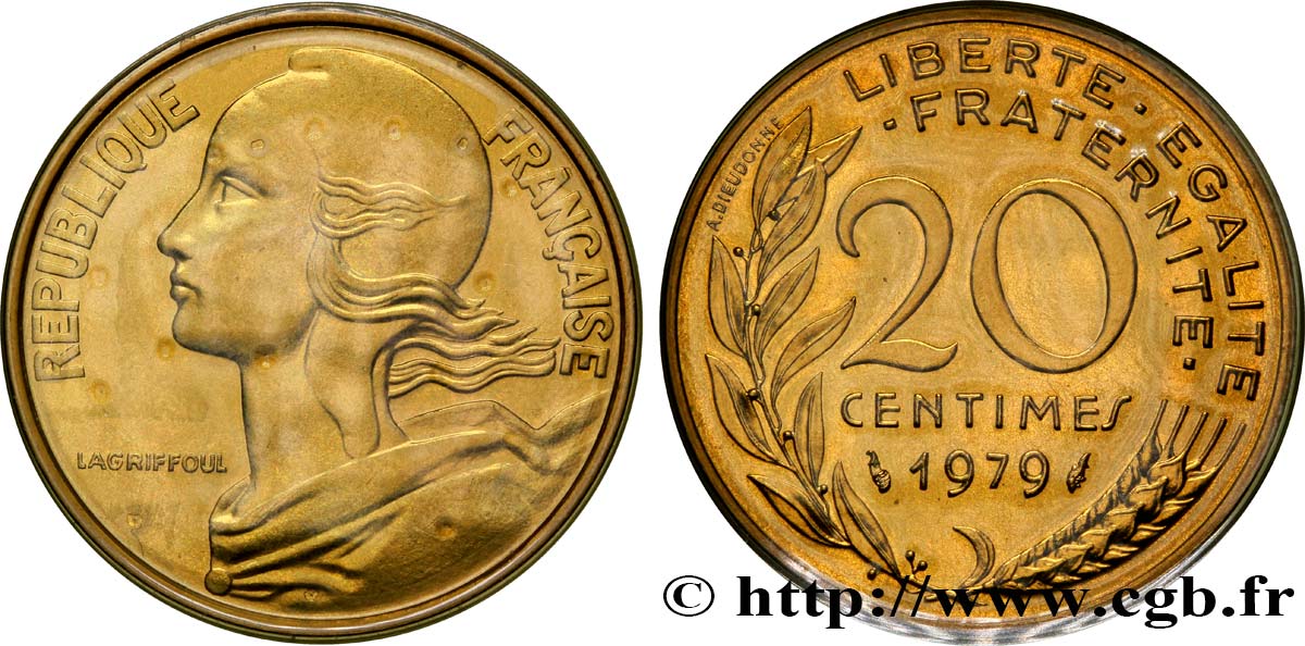 20 centimes Marianne 1979 Pessac F.156/19 FDC68 