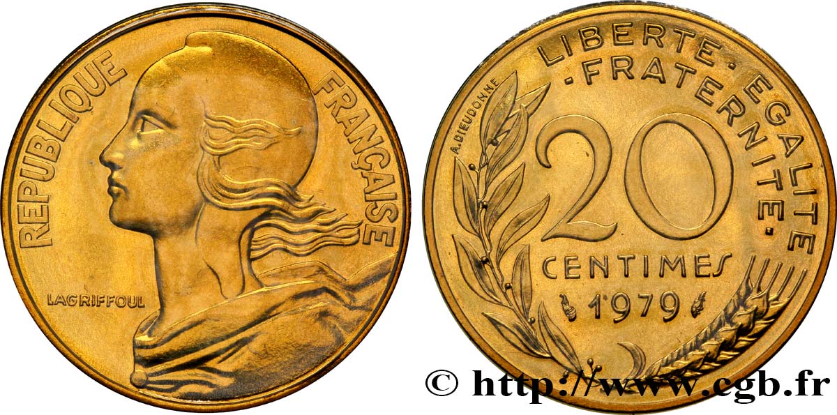 20 centimes Marianne 1979 Pessac F.156/19 MS68 