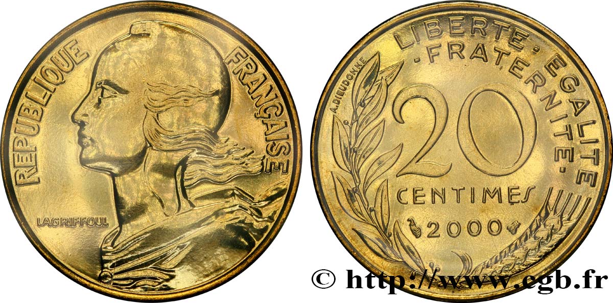 20 centimes Marianne 2000 Pessac F.156/45 FDC67 