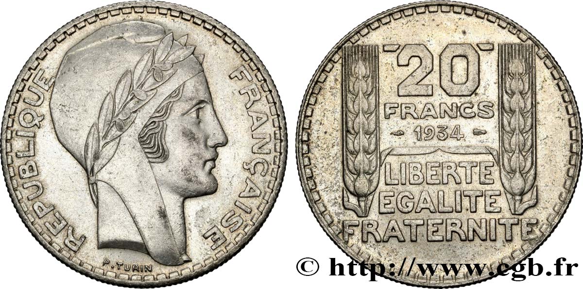 20 francs Turin 1934  F.400/6 EBC58 