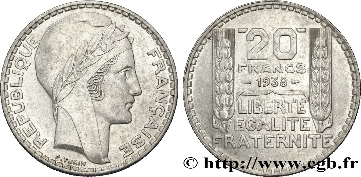 20 francs Turin 1938  F.400/9 VZ55 