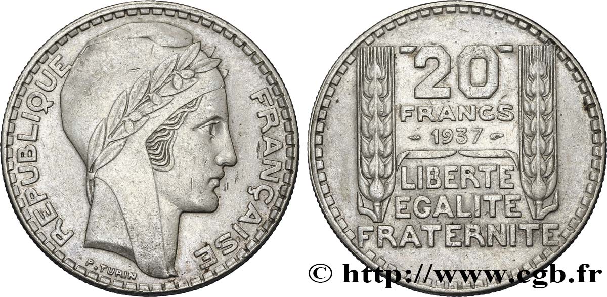 20 francs Turin 1937  F.400/8 MBC48 