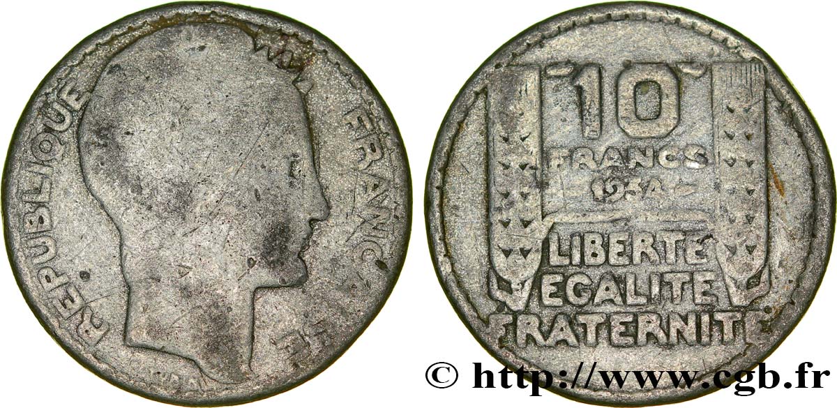 Faux de 10 francs Turin 1934  F.360/7 var. S30 