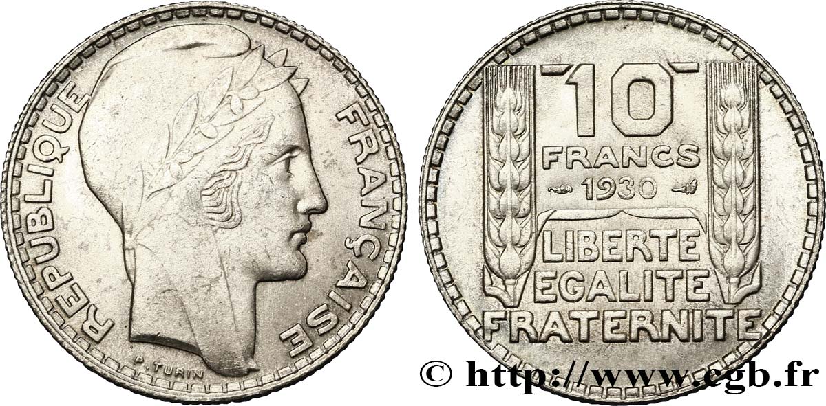 10 francs Turin 1930  F.360/3 MS60 
