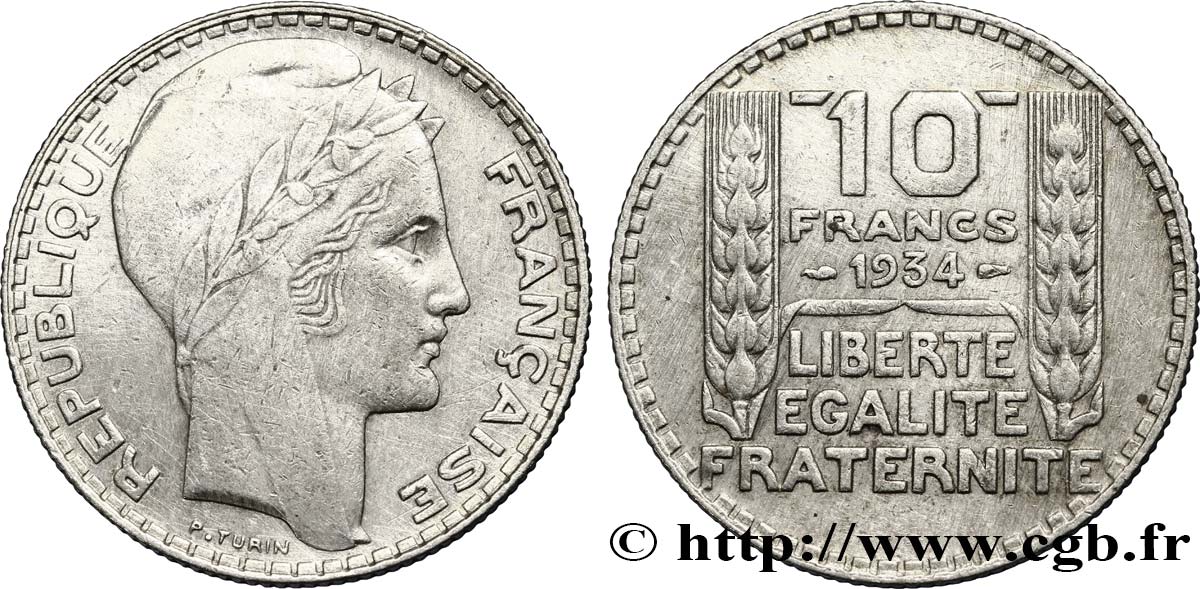10 francs Turin 1934  F.360/7 TTB48 