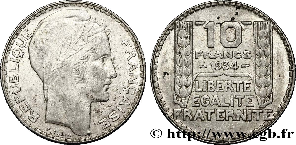 10 francs Turin 1934  F.360/7 XF48 