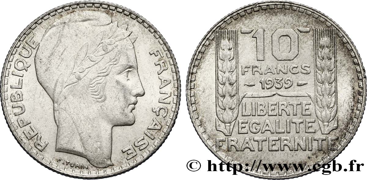 10 francs Turin 1939  F.360/10 TTB53 