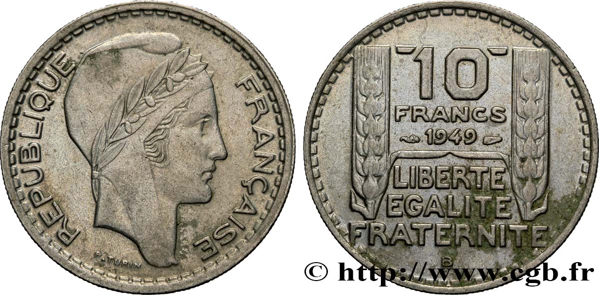 10 francs Turin, petite tête 1949 Beaumont-Le-Roger F.362/7 SS52 