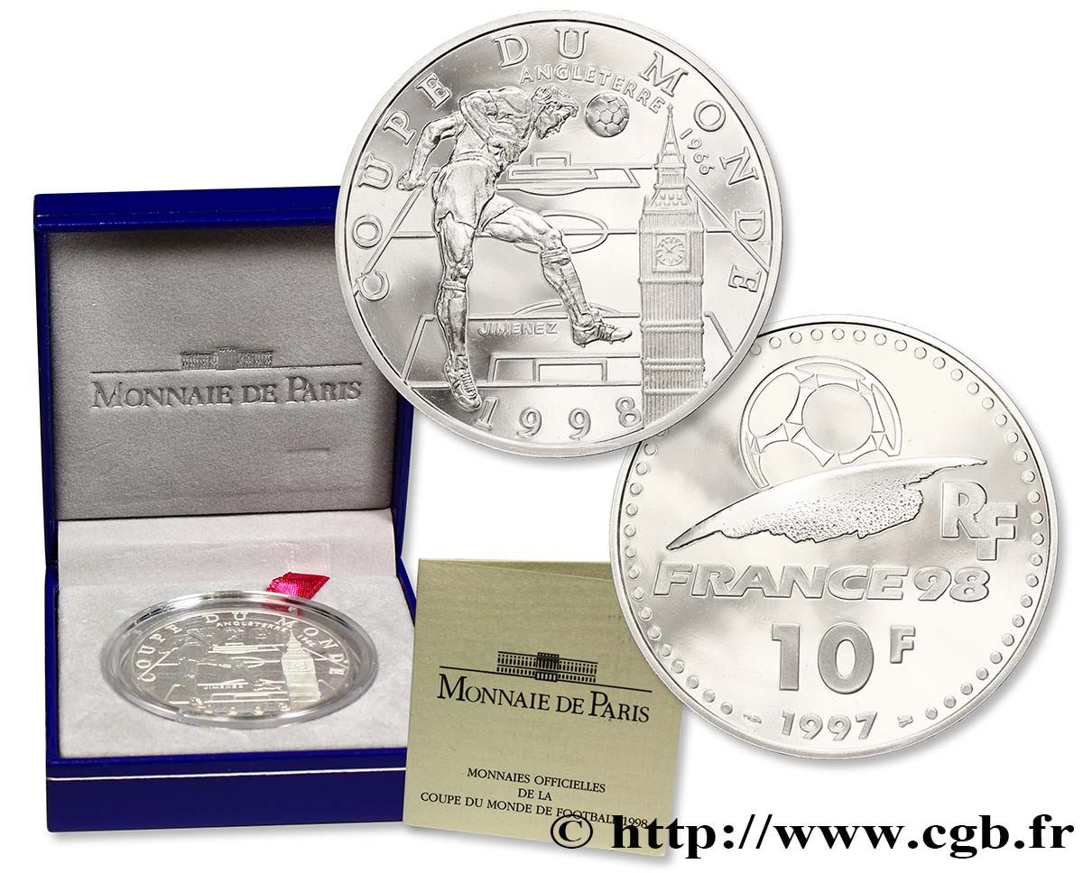 Belle Épreuve 10 francs - Angleterre 1997  F5.1309 1 MS70 