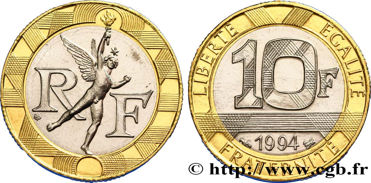 10 francs Génie de la Bastille 1994 Pessac F.375/11 MS63 