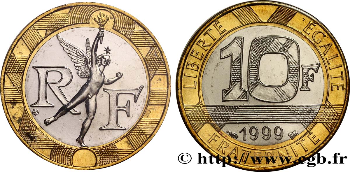 10 francs Génie de la Bastille 1999 Pessac F.375/16 FDC68 