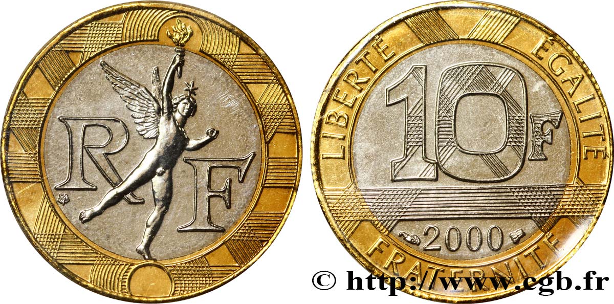 10 francs Génie de la Bastille 2000 Pessac F.375/17 MS68 