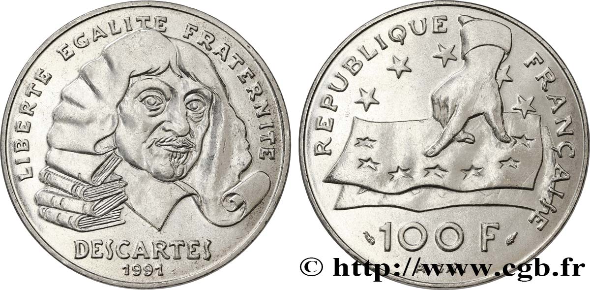 100 francs René Descartes 1991  F.459/2 SUP 