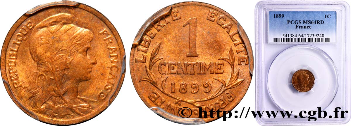 1 centime Daniel-Dupuis 1899  F.105/3 MS62 