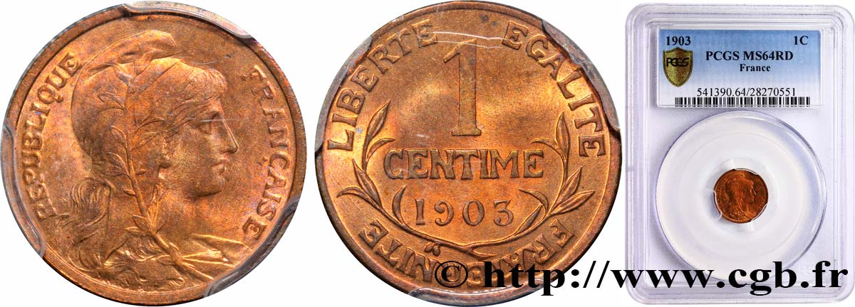 1 centime Daniel-Dupuis 1903 Paris F.105/8 MS63 