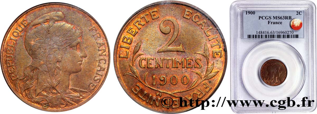 2 centimes Daniel-Dupuis 1900 Paris F.110/4 SC63 