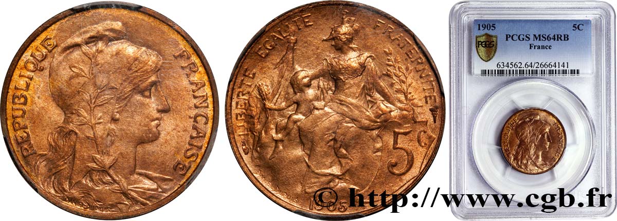 5 centimes Daniel-Dupuis 1905  F.119/15 SUP62 